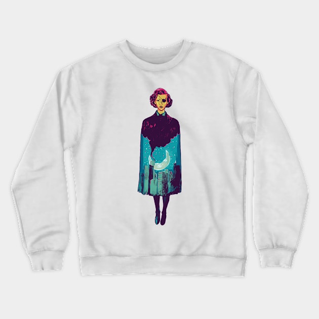 The night is Yours Crewneck Sweatshirt by cucubaou